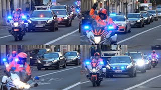 [28 MOTORCADES!] Belgian Police escorting EU Presidents and Prime Ministers in Brussels!