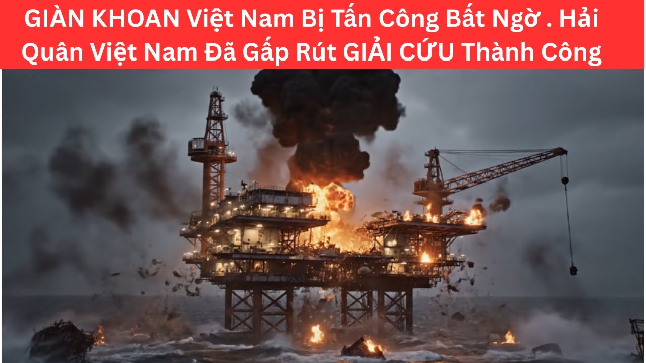 GIÀN KHOAN Việt Nam Bị Tấn Công Bất Ngờ . Hải Quân Việt Nam Đã Gấp Rút GIẢI CỨU Thành Công.
