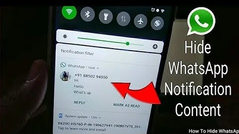 How to hide whatsapp notification | Hide notification content | Hide message content android