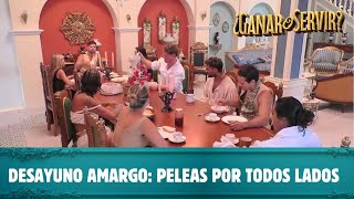 Pelea en el desayuno: Poeta versus Botota y Luis y Oriana versus Camila y Faloon | ¿Ganar o Servir?