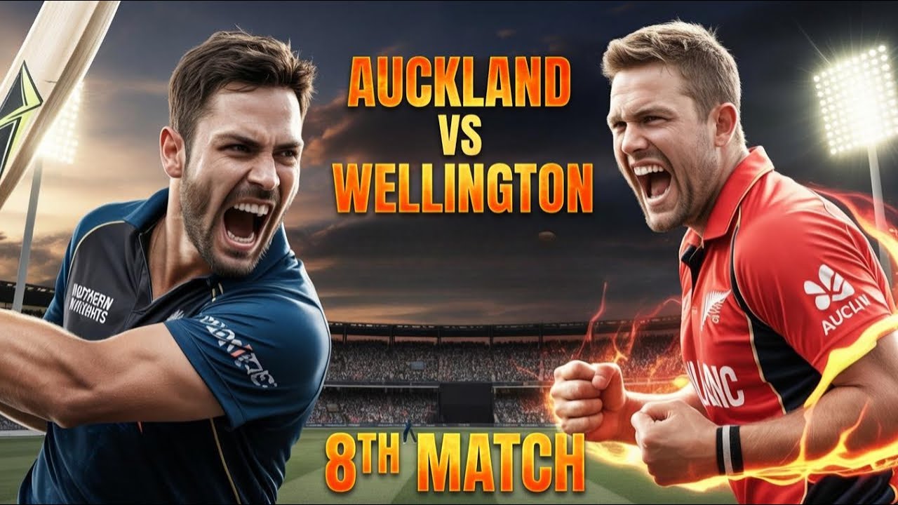 Auckland vs Wellington 8th Match Prediction | Super Smash 2025-26 Dream11 Team