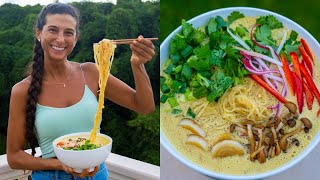 Ramen Noodle Soup! 🍜 Best Raw Vegan Recipe 🌱Fall & Winter Season Warm Comfort Food... screenshot 2