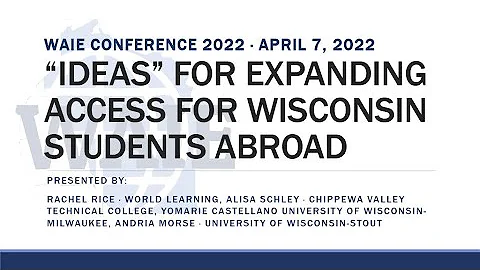 2022 WAIE Conference - Ideas for Expanding Access ...