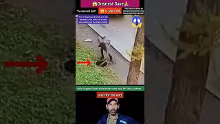 child slipped from a manhole cover and fell into a sewer | mother saved child life | respect #shorts