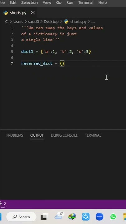 swap key values of dictionary in python #shortvideo #short #shorts ...