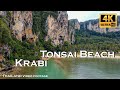 【4K】Tonsai Beach in Krabi -THAILAND Video footage-