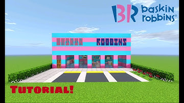 Minecraft Tutorial: How To Make A Baskin Robbins Ice-Cream Shop "2022 City Tutorial"