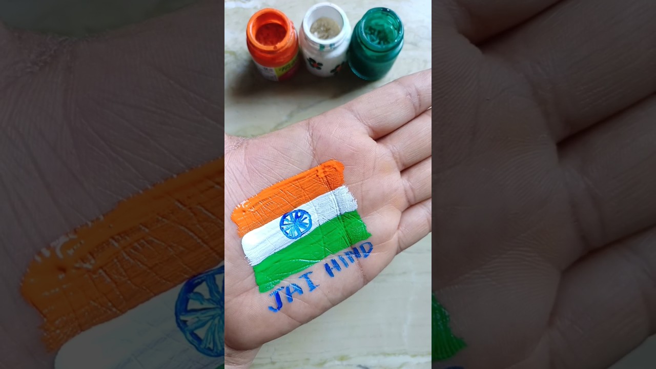 National Flag painting on Hand, Independence day Flag drawing 🇮🇳🇮🇳