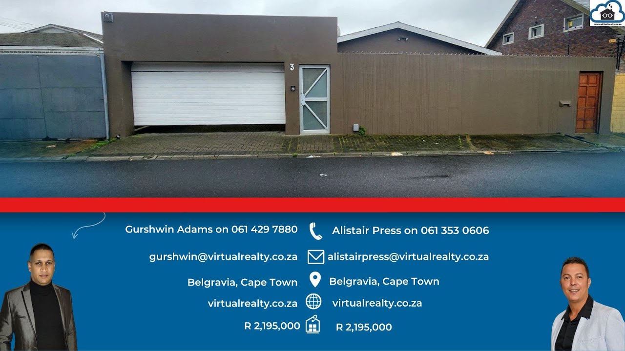R 2,195,000 House For Sale in Belgravia, Cape Town YouTube