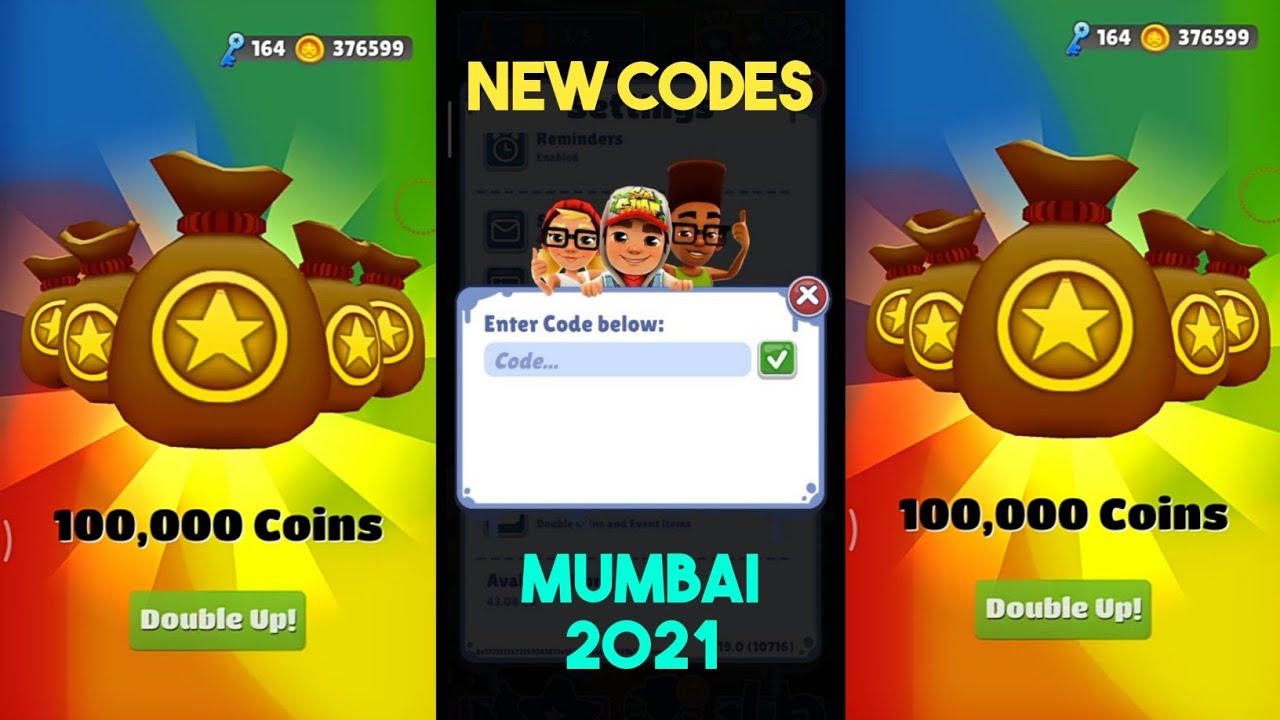 SUBWAY SURFERS PROMO CODES MUMBAI 2021 | SUBWAY SURFERS PROMO CODES 2021 | SUBWAY SURFERS CODES