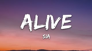 Video thumbnail of "Sia - Alive (Lyrics)"