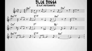 Blue Bossa Eb version - Play along chords