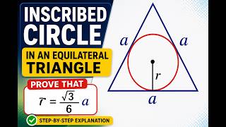 Geometrical Tutorial - Proof that the radius of the inscribed circle is r = a√3/6