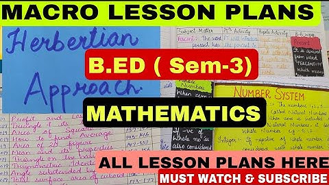 MATHS MACRO LESSON PLAN|| PERCENTAGE || B.ED || WITH EXPLANATION  ||