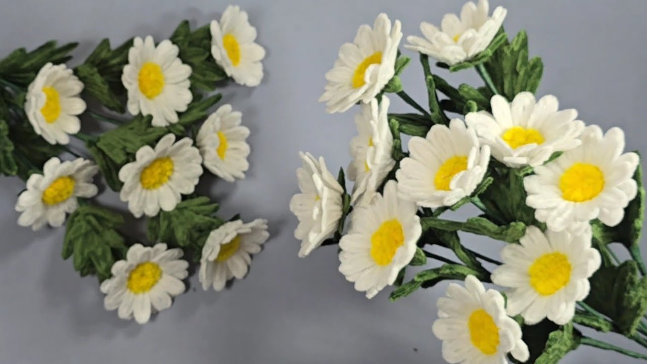 Margherite realistiche con scovolini | Easy step by step tutorial🌼