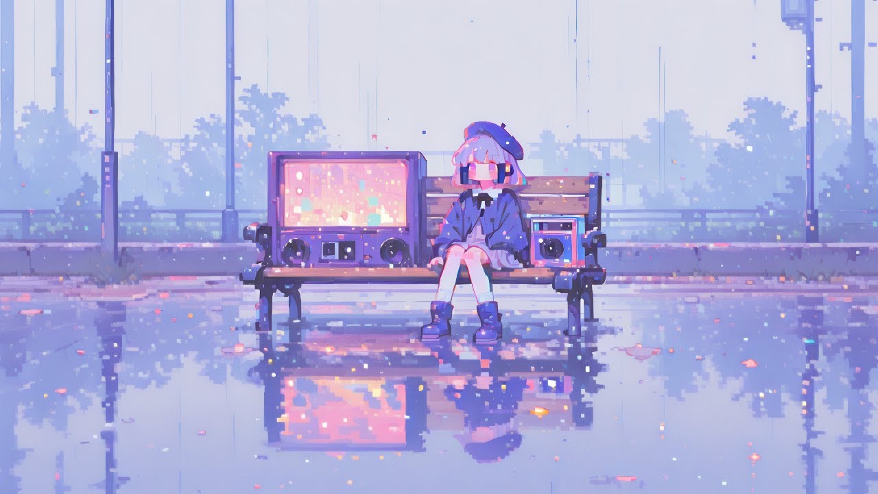 Autumn Bus Stop Wait - 2 Hours 🍂🚌 | Fall Evening Lofi | Contemplative Beats