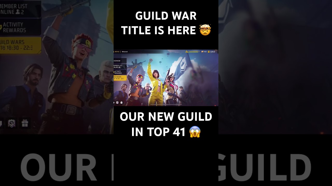 GUILD WAR TITLE IS HERE 🤯 OUR GUILD IN TOP 50😱 IN LEADERBOARD 🔥😱