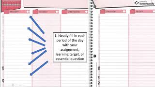 How to Fill Out your AVID AGENDA