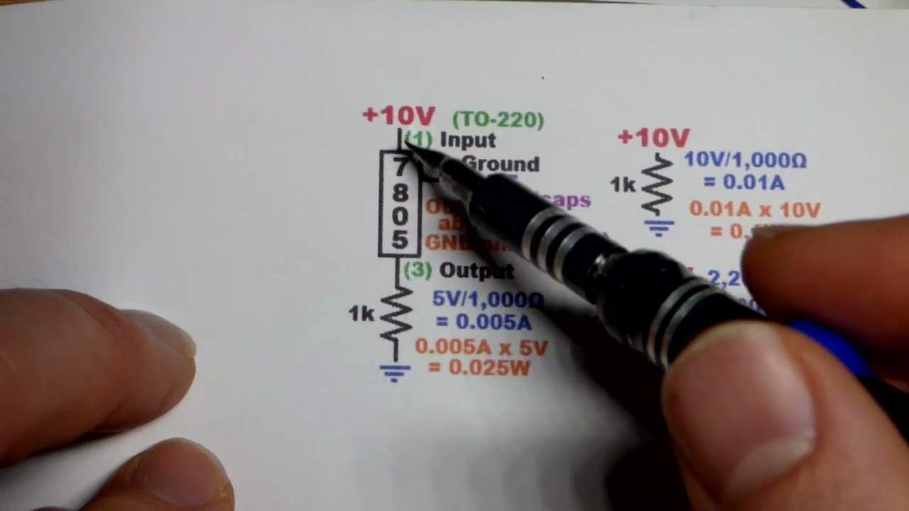 7805 Explained Positive Voltage Regulator 5V Output - YouTube