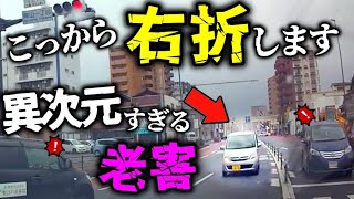【ドラレコ】車道横断の男、人生終わった瞬間/逆走からの右折待ちの老害運転/矢印信号で進む人、停まる人