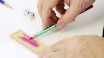 How to: sharpen coloured pencils with a sanding block