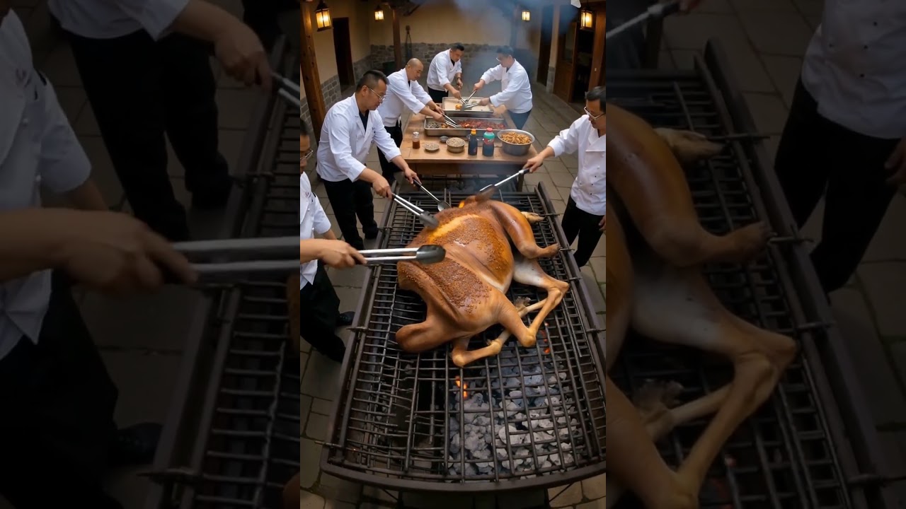 Chinese Chef Roasting Camel 