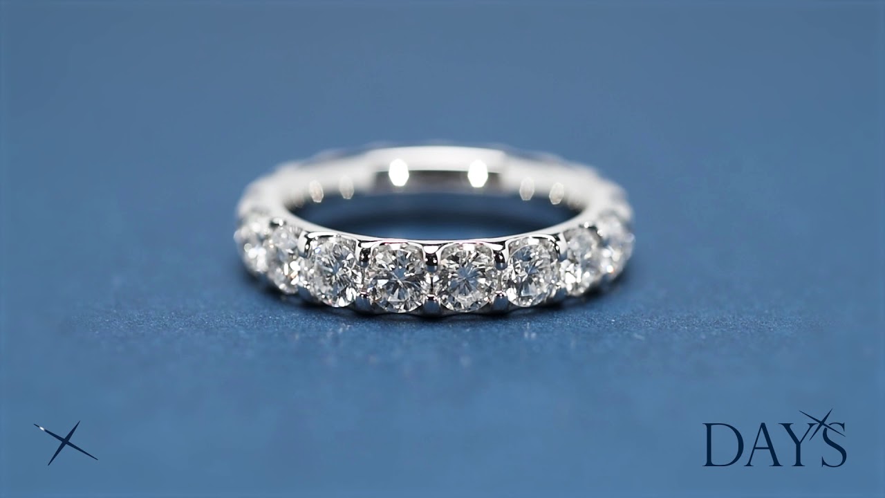 Memoire Odessa Eternity Diamond Band in 18kt White Gold (3ct tw) - YouTube
