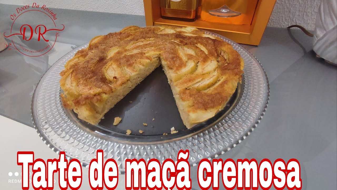 Tarte de maçã cremosa e muito saborosa 