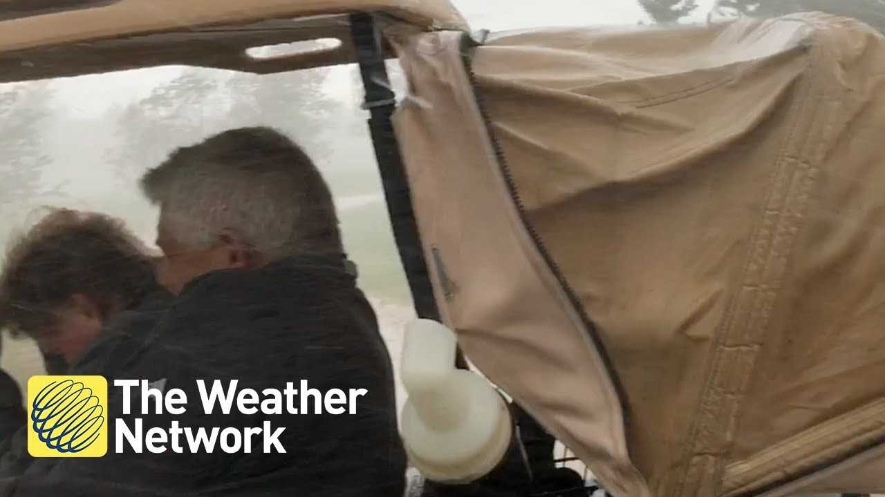 rain man Nature's fury pelts golfers with hail out in the open