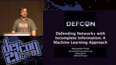 DEFCON 21: Defending Networks with Incomplete Information - A Machine Learning Approach