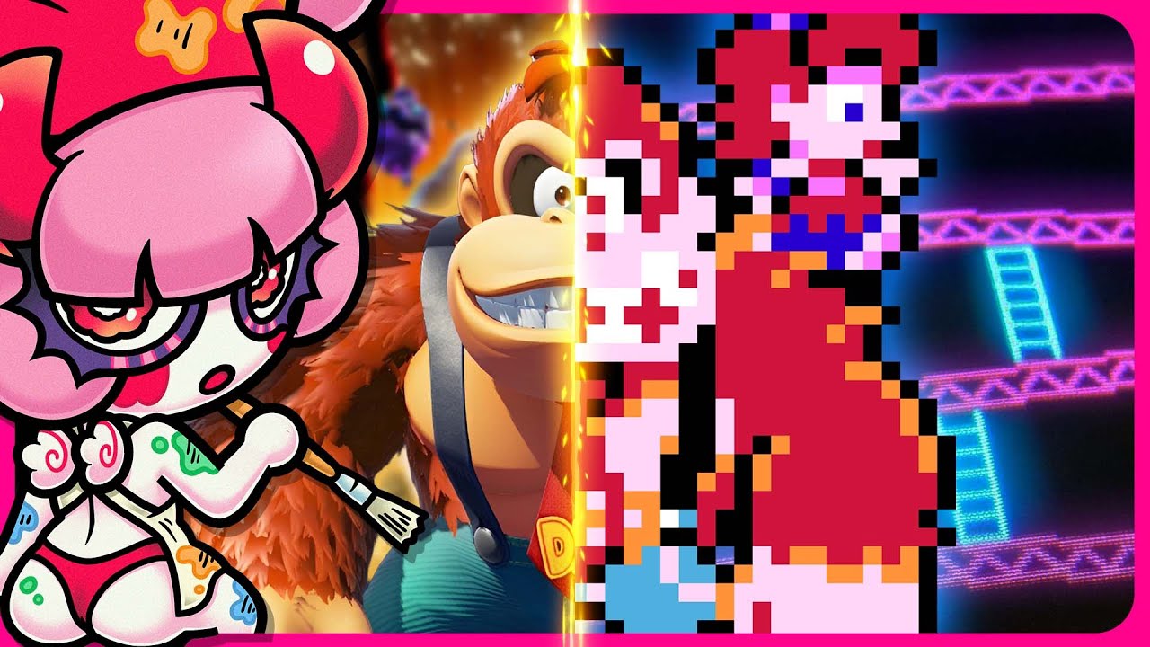 DEMAKING DK BANANZA CHARACTERS IN ARCADE STYLE