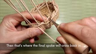 The making of a Rattan Bottle Holder (July): Step 4 - Closing Weave