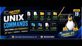 UNIX Commands for Beginners | CAT, TOUCH, PWD, LS, MKDIR, CD, RM | Batch-19 Telugu