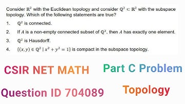 CSIR NET MATHEMATICAL SCIENCE 28 December 2023 PAPER SOLUTION | Question ID 704089 |#Topology