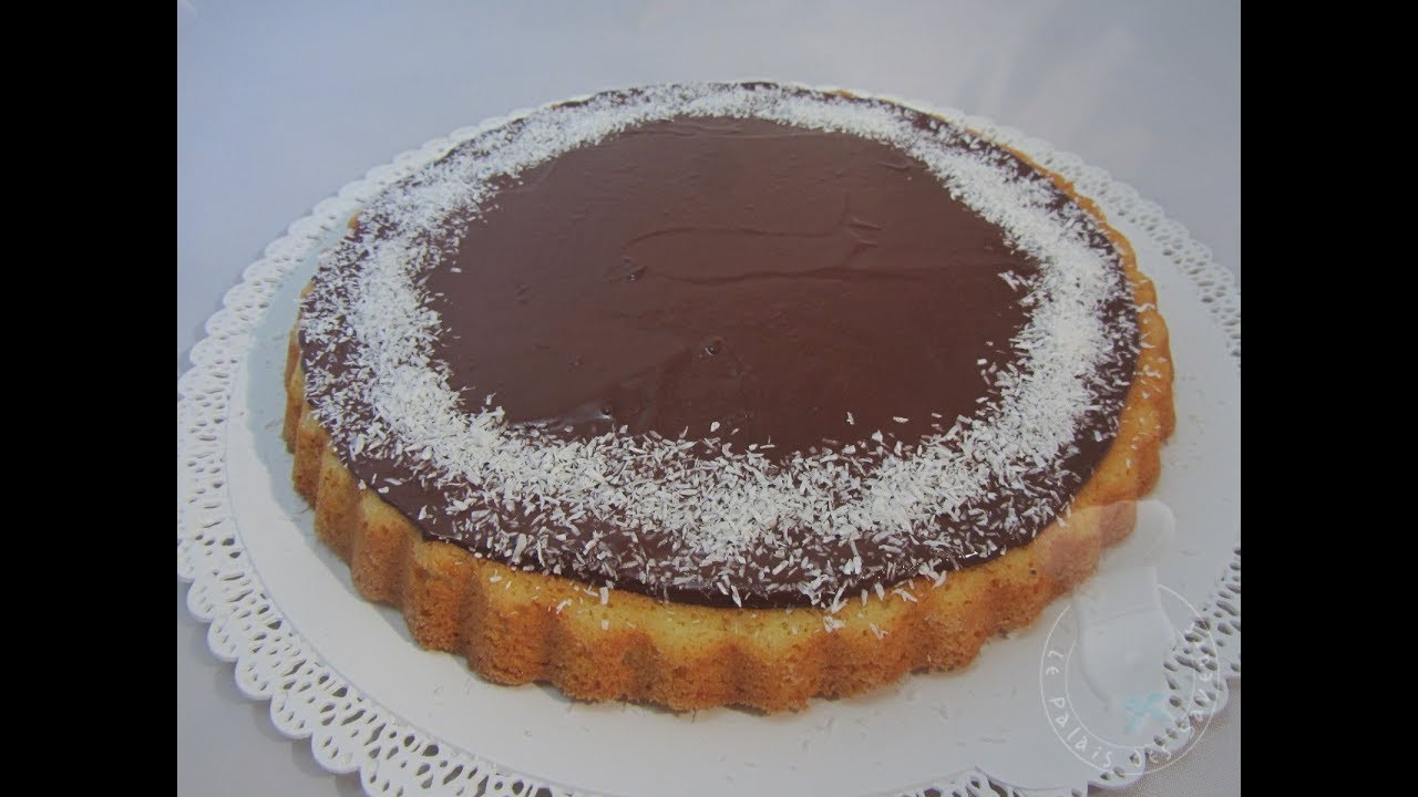Recette de la tarte financière chocolat noix de coco