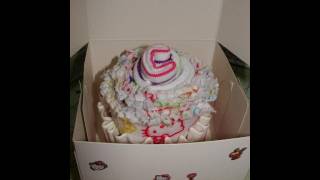 How to Make a Burp Cloth and Baby Sock Cupcake (Tutorial) with CookingAndCrafting