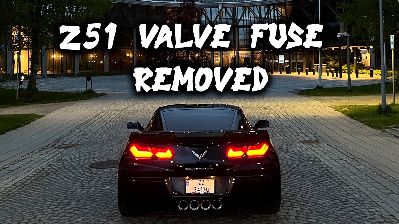 Corvette C7 Z51 exhaust with Valve Fuse removed YouTube