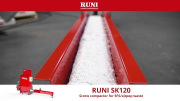 RUNI SK120 Manual EPS Screw Compactor – Compact Small Volumes of EPS Waste Efficiently