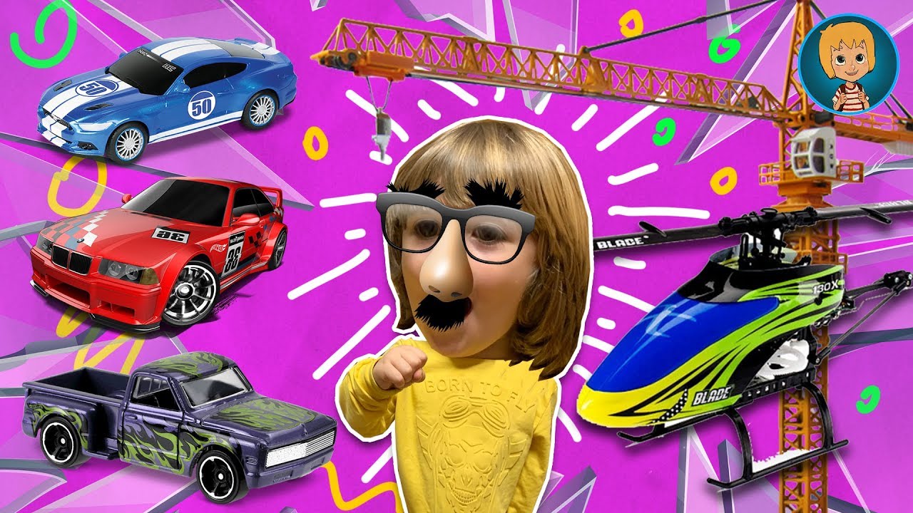 Gerti's CHALLENGE with CARS, TRUCKS and the BIG RC HELICOPTER (Gerti Toys)