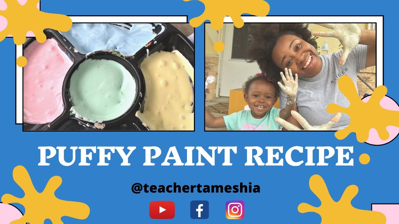 Puffy Paint Recipe Preschool Learning Videos Homeschool Preschool