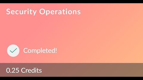 Security Operations Assessment (0.25 Credits) || Fresco Play