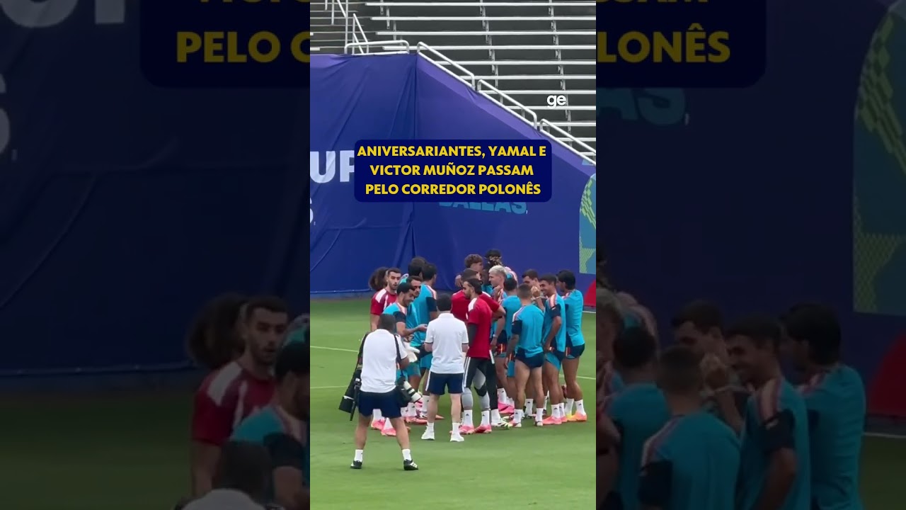 YAMAL E VICTOR MUÑOZ PASSAM POR CORREDOR POLONÊS | #shorts | Copa do Mundo 2026 | ge.globo