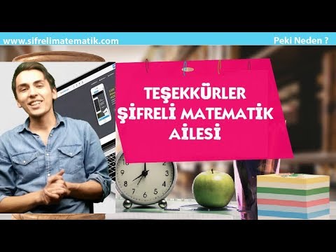 TEŞEKKÜRLER ŞİFRELİ MATEMATİK AİLESİ