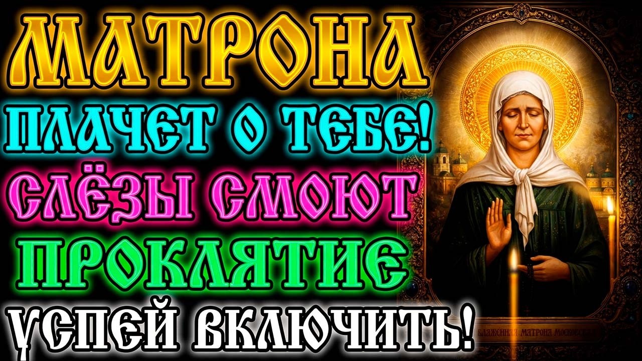 😭🙏 МАТРОНА ПЛАЧЕТ О ТЕБЕ! СЛЁЗЫ СВЯТОЙ СМЫВАЮТ ЛЮБОЕ ПРОКЛЯТИЕ! ВКЛЮЧИ — ПОКА МАТРОНА С ТОБОЙ!⚡✝️