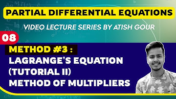 Method 3 : #Lagranges Equation ( Tutorial II) #Method of Multipliers
