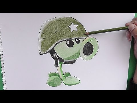 Como dibujar a Lanzaguisantes soldado (Plantas vs Zombies) - How to draw a  soldier Peashooter - thptnganamst.edu.vn