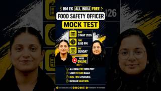 FSSAI CFSO/TO FREE Mock Test 🧠 All India Level | Don’t Miss! FSSAI Test Series.