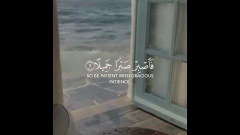 {فَاصْبِرْ صَبْرًا جَمِيلًا} القران الكريم|  تلاوة خاشعة رائعة | حالات واتس اب قران كريم💚🌿