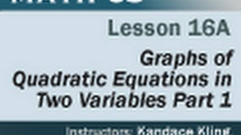 Math 65 - Lesson 16a