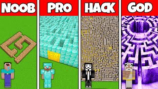 Minecraft Battle: NOOB vs PRO vs HACKER vs GOD GIANT MAZE BUILD SECRET MAZE CHALLENGE in Minecraft